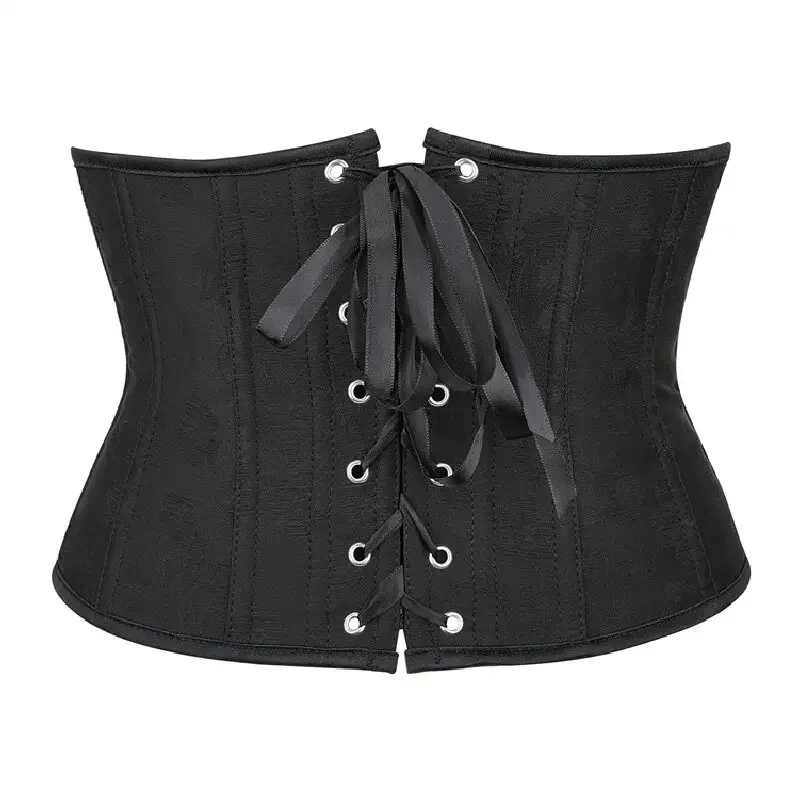 Gothic Corset Underbust Bustier Sexy Waist Cincher Vintage Corselet Top Plus Size Women Victorian Costume Lingerie