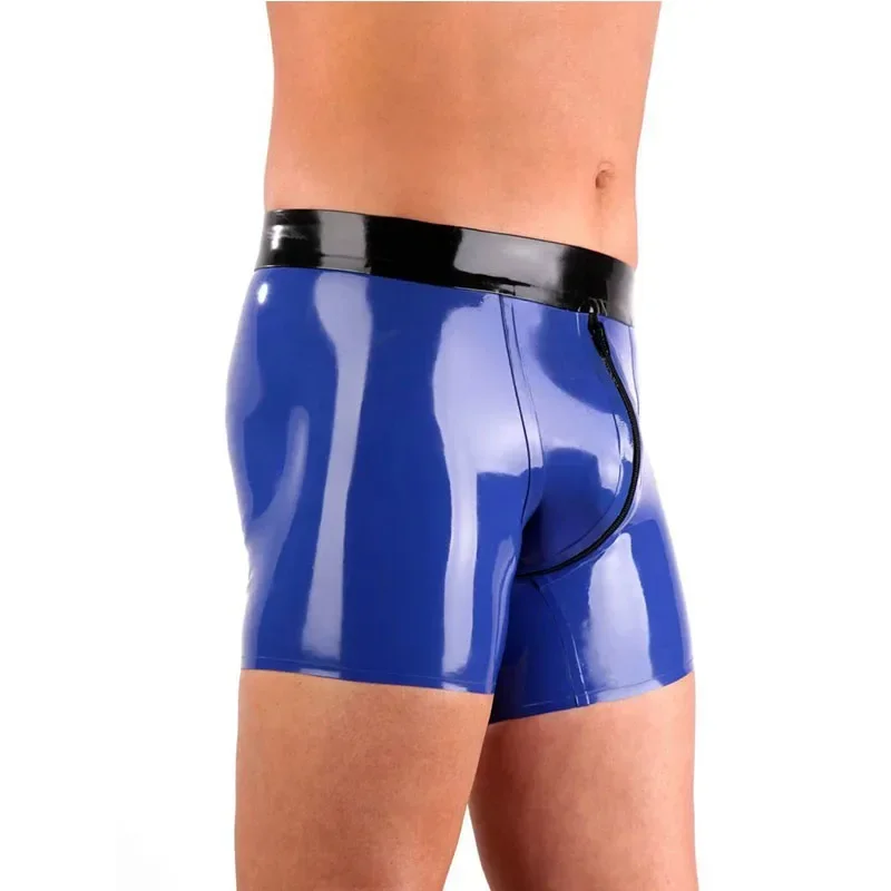 boxer-en-latex-bleu-avec-garniture-noire-culotte-en-caoutchouc-short-avec-fermeture-eclair-sur-le-devant-sous-vetements-en-caoutchouc-pantalon-costume-de-fete-et-de-club