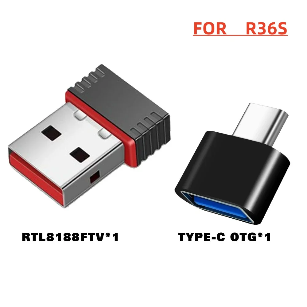 R36S (WiFi) RTL8188FTV USB Dongles Y Adaptador OTG TIPO C Para R36S