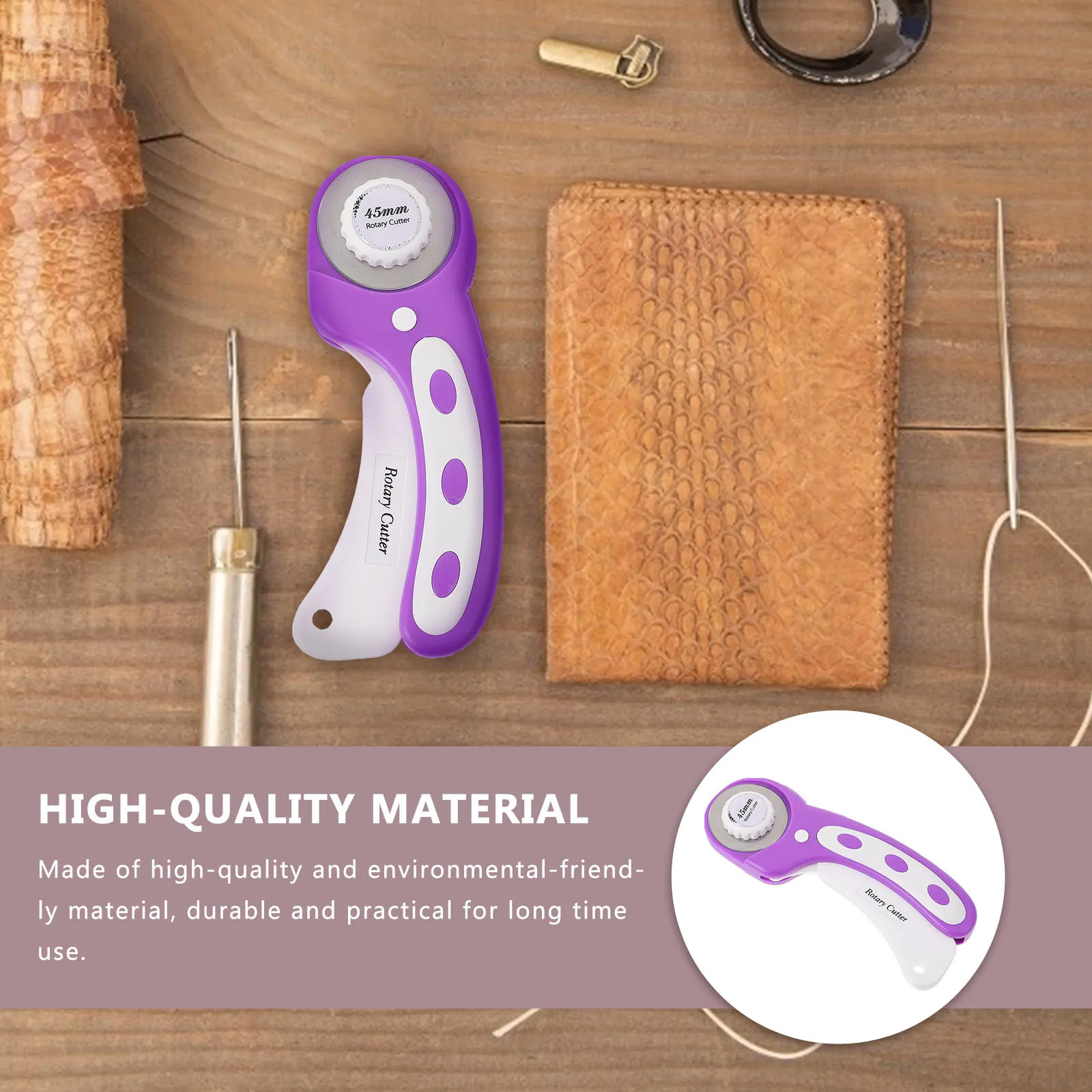 

Ergonomic Roller Cutting Knife Metal Round Shape Cutter For Fabric Cloth Quilting Sewing Craft Durable Sewing Tool Gift