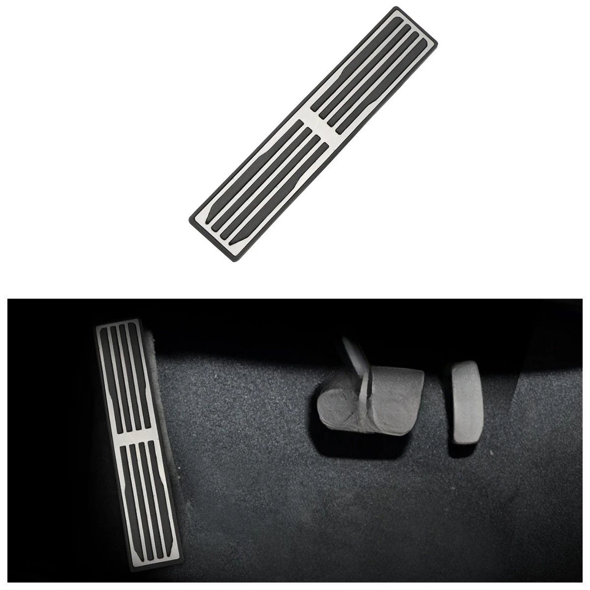 Car Dead Pedal Foot Rest Pedal Cover for Jaguar XE XF E-Pace F-Pace for Range Rover Velar 2016-2019 Stainless Car Accessories