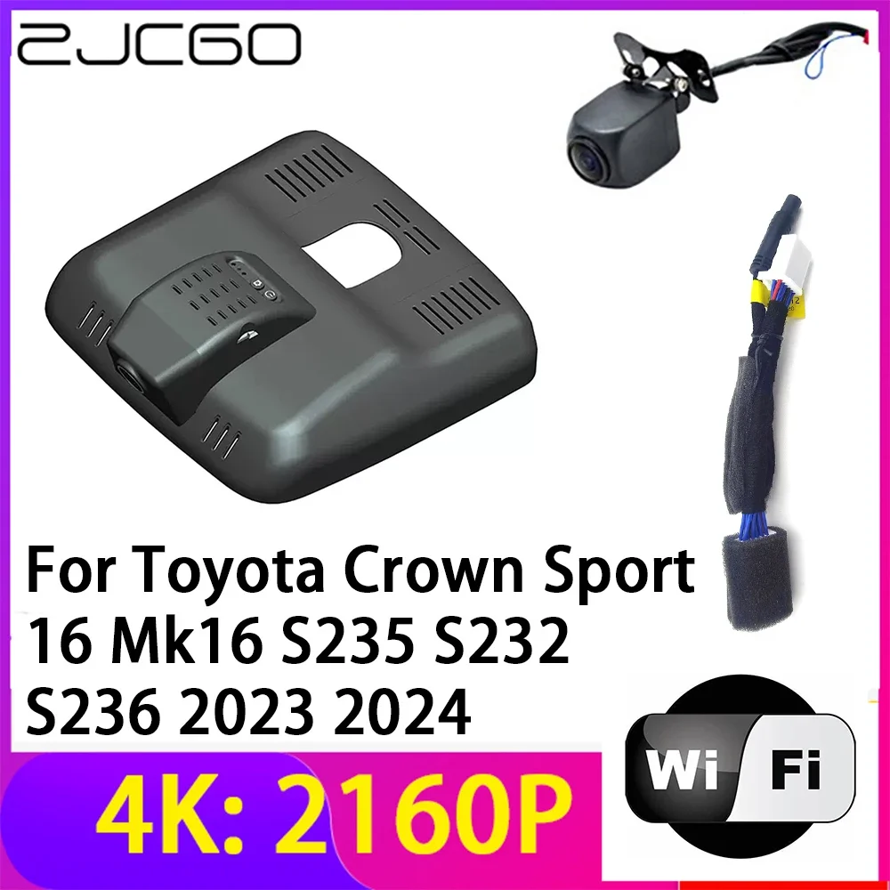 

ZJCGO 4K 2160P Dash Cam Car DVR Camera 2 Lens Recorder Wifi Night Vision for Toyota Crown Sport 16 Mk16 S235 S232 S236 2023 2024