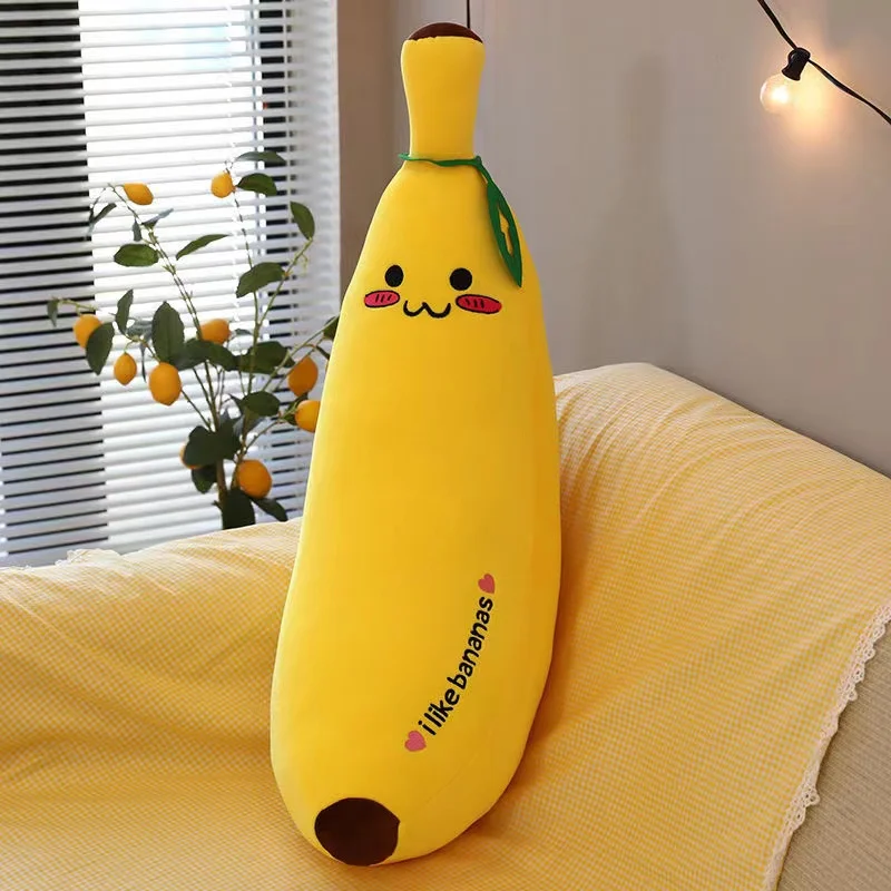 35-50cm Fun Creative Cartoon Banana Plush Soft Pillow Sofa Cushion Baby Cute Plush Doll Children Fruit Toys Children Gift WJ110