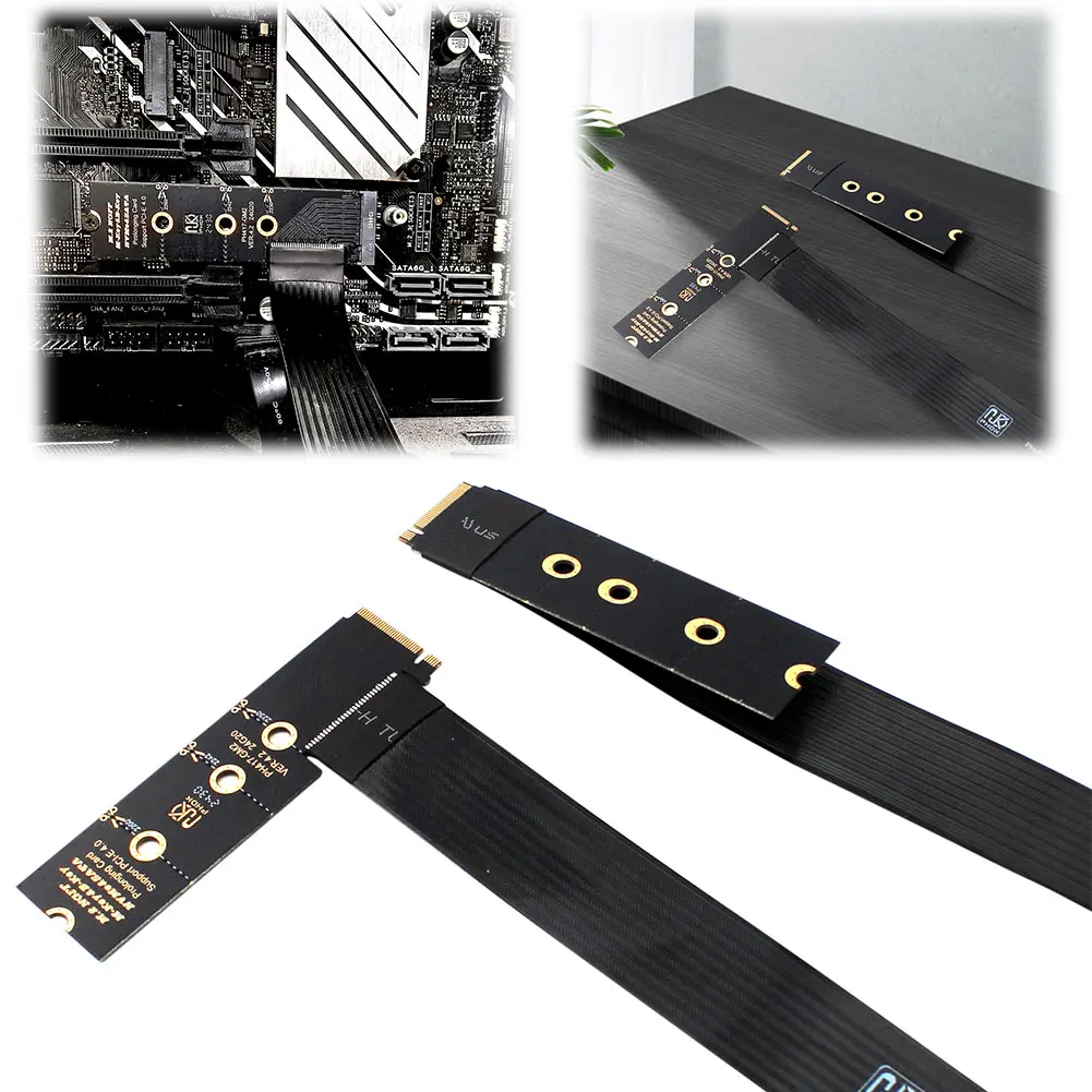 

M.2 NVMe SSD Extension Cable Solid Drive Riser Card M.2 SSD PCI-Express 4.0 X4 M Key Extender Card M.2 SSD PCI-Express 4.0 X4