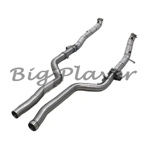 मर्सिडीज के लिए फैक्टरी स्टेनलेस स्टील CLS63 AMG एग्जॉस्ट डाउनपाइप, बेंज CLS63S AMG 5.5T 2007-2017 फ्री फ्लो पाइप 8 best sales कक्षा 63 - №3