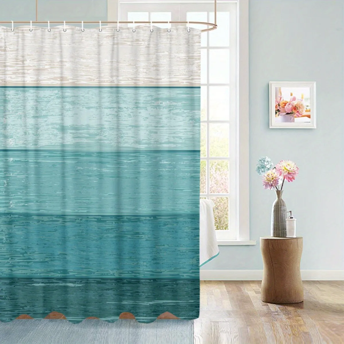 

Современные узоры под дерево, занавеска для душа, моющаяся грязеотталкивающая насадка для душа, водонепроницаемая полиэстеровая занавеска для ванны для домашнего декора