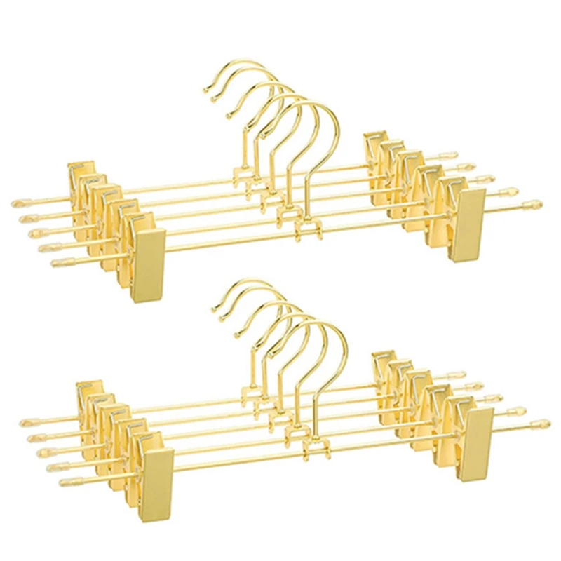 Trouser Hangers Made Of Metal, 20 Pieces, Clothes Hangers, 30.5Cm, With 2 Non-Slip Clips, For Skirts, Pants, Underwear-2