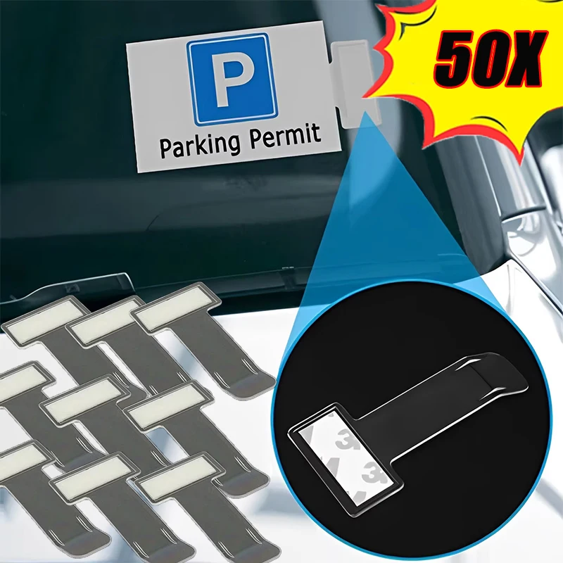 

5/10/20/50PCS Car Temporary Parking Business Card Plastic Transparent Ticket Holder Card Ticket Holder Holder Storage Organizer
