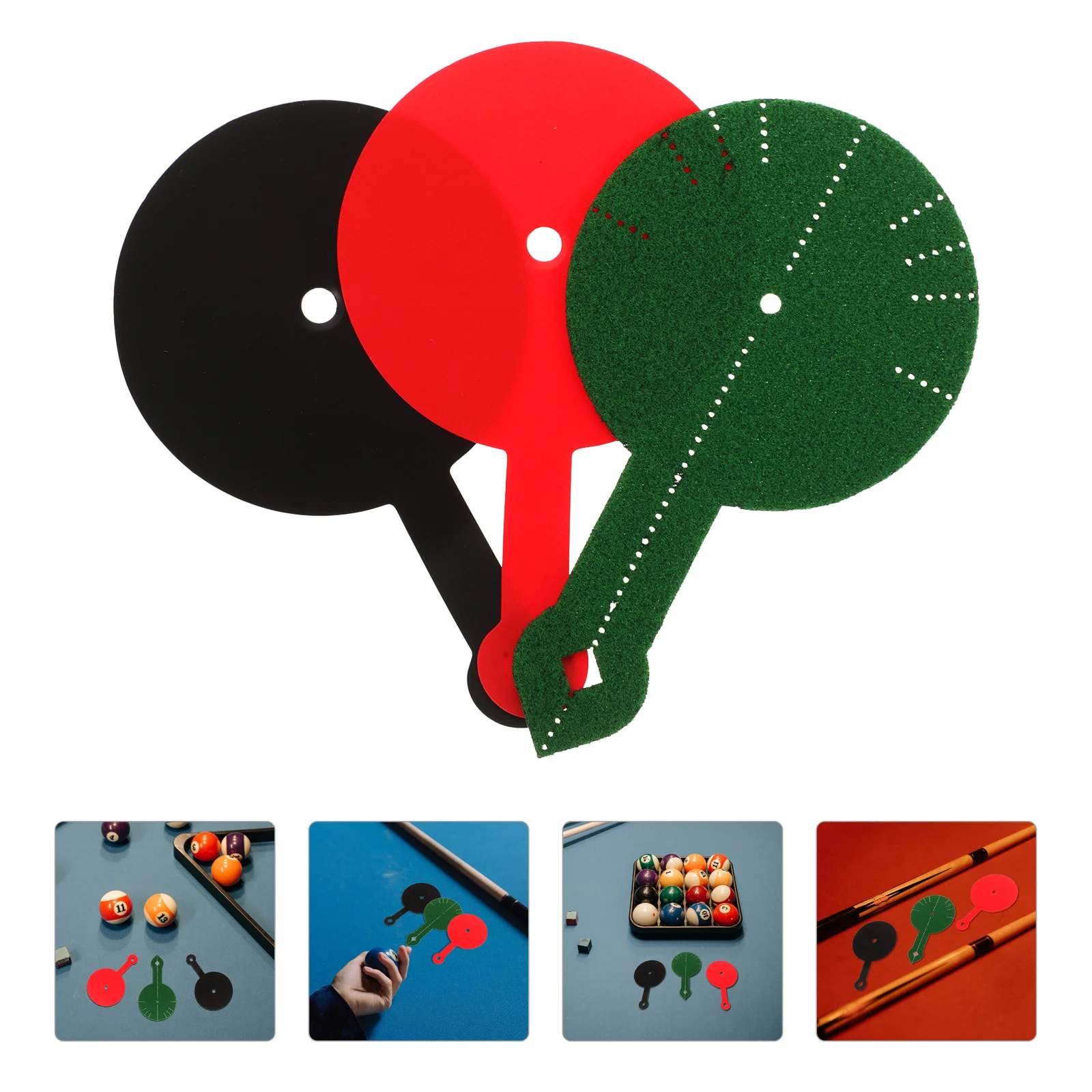 

3 Pcs Billiard Tables Billiards Aiming Practice Stickers Accessory Training Mat Tool Aid