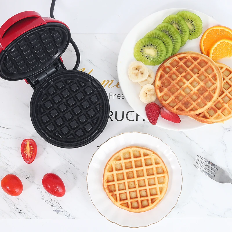 Electric Mini Color Waffles Maker Machine Kitchen Cooking Appliance for Kids Breakfast Dessert Pot Utensil Fried Eggs US EU PLUG