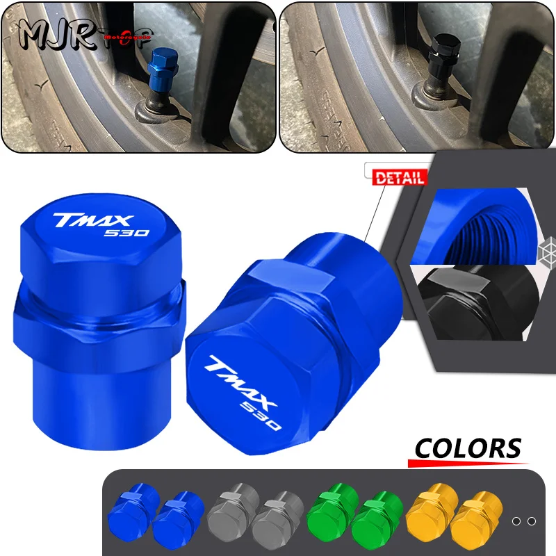 tmax Motorcycle CNC Wheel Tire Valve Caps Tire Dustproof Airtight Cover For TMAX500 TMAX530 DX SX TMAX560 Tech Max 2008-2024