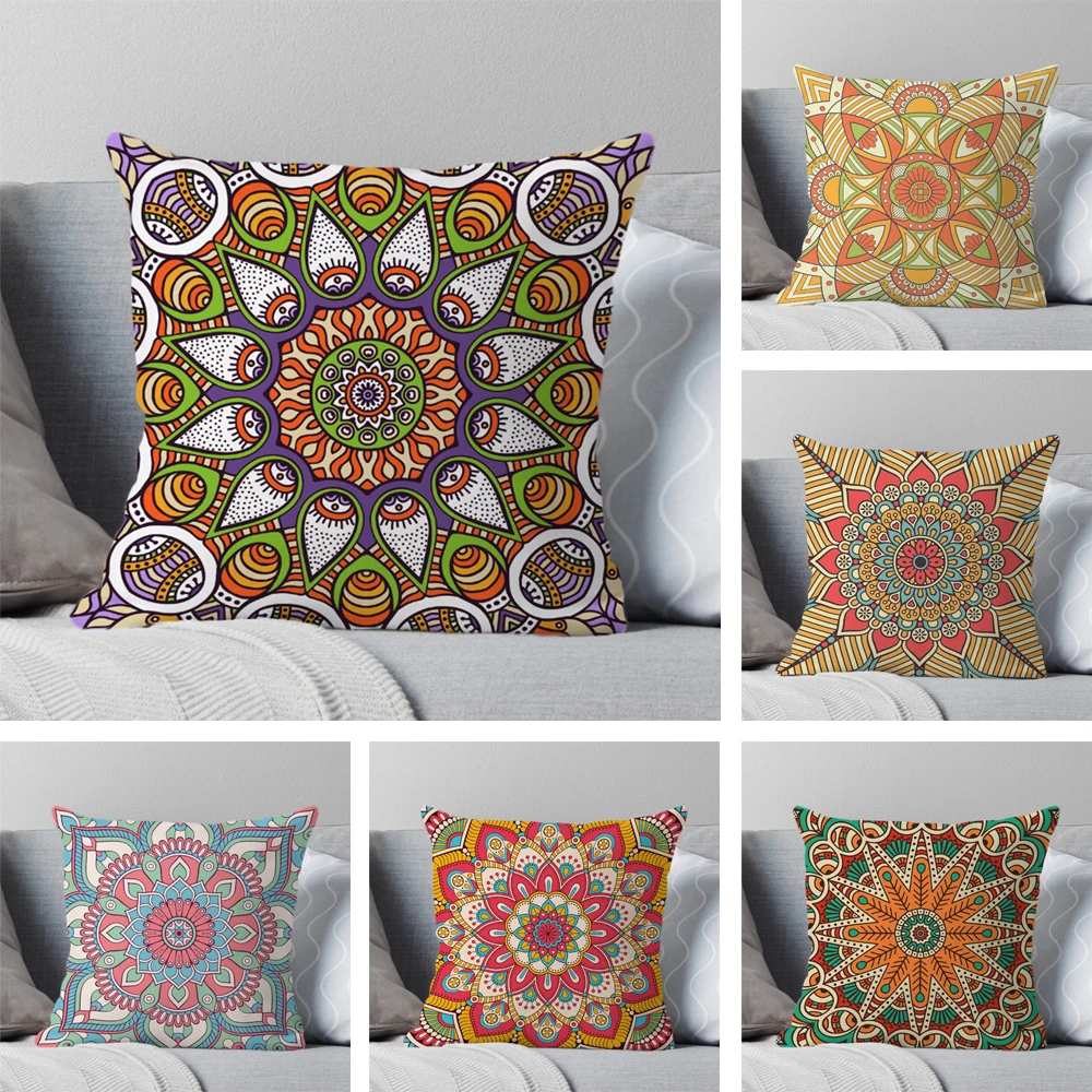 Soft Plush velvet cushion cover for sofa, geometric printed pillow case, home decoration