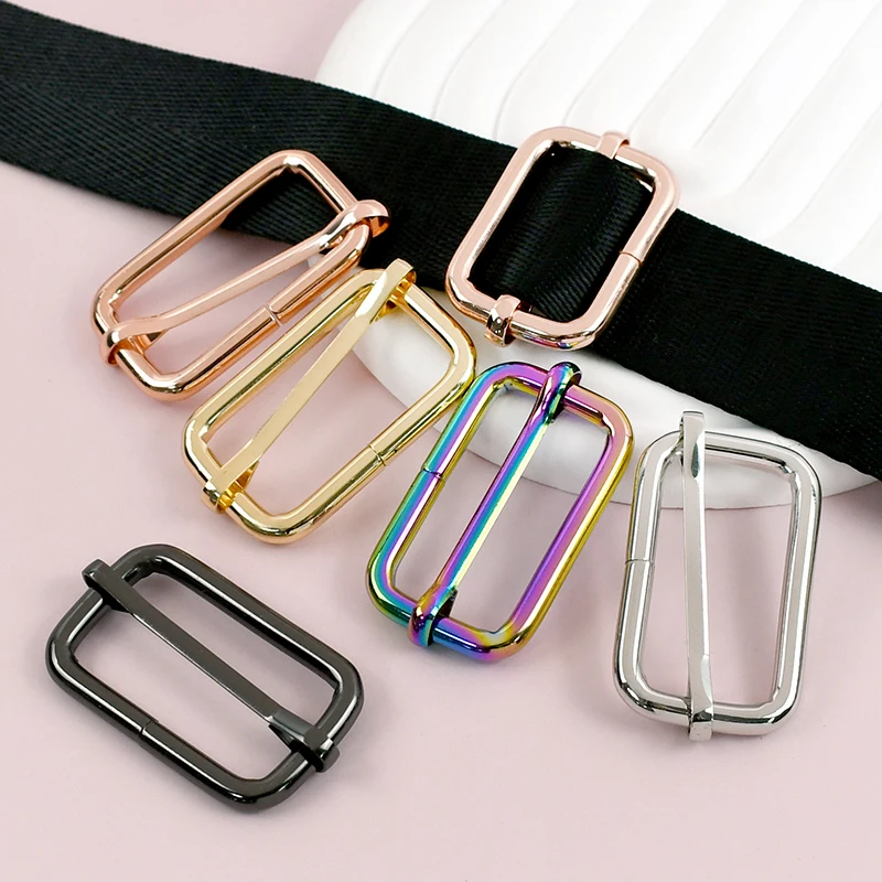 

20/30Pcs 16-38mm Metal Tri-Glide Slider Buckle Backpack Shoulder Strap Adjust Clasp Roller Pin Buckles DIY Hardware Accessories