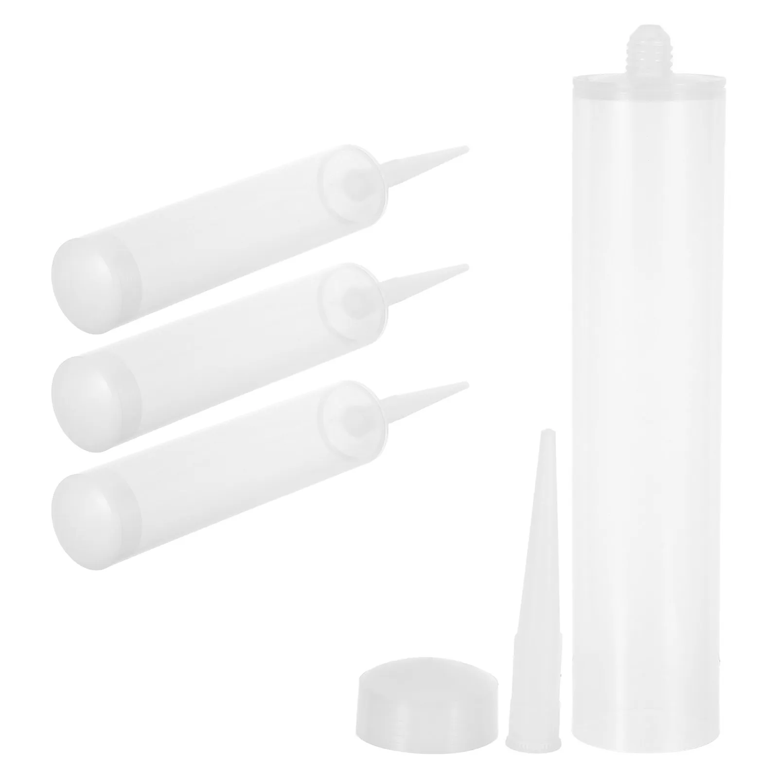

4Pcs Refillable Glue Dispenser Bottles 300Ml Leakproof Clear Plastic Craft Bottles with Precision Tip Cap for Arts Office School