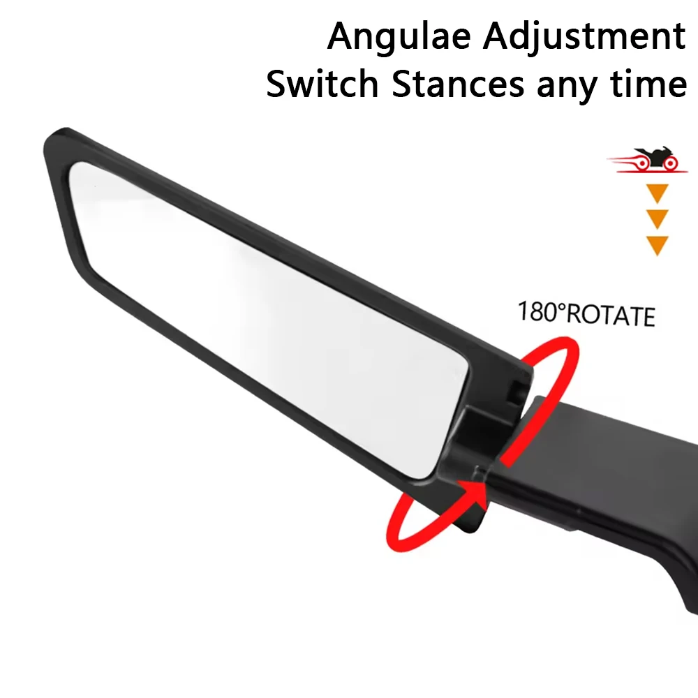 Motorcycle Mirrors Stealth Winglets Mirror Adjustable Mirrors For GROM Tank Pad Grom 125 Motocicletas GROM MSX 125 Msx125 - view 4