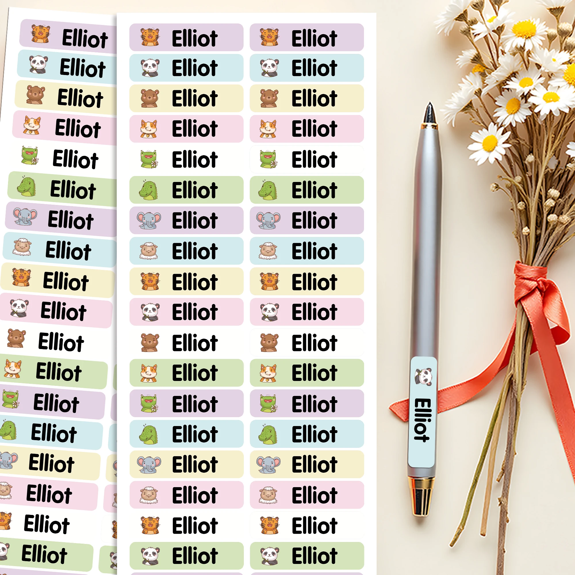 42/84/126pcs nice element Stickers Custom Tag Customized Label Pencil Stickers For Office Supplies, Water Bottle Stickers