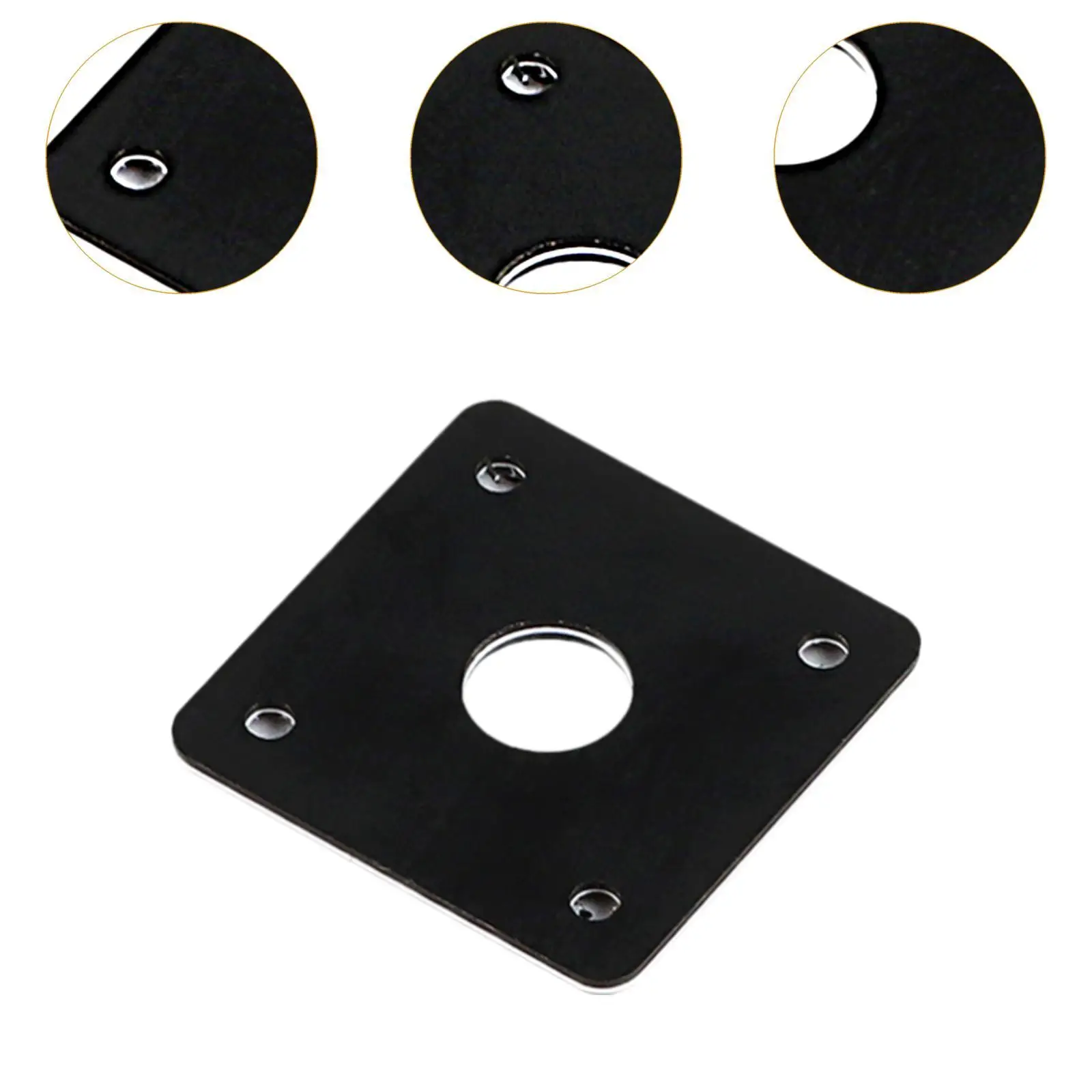 Jackplate para guitarra eléctrica, parte inferior plana, ligera, resistente, piezas de repuesto para instrumentos musicales, placa Jack de Base plana