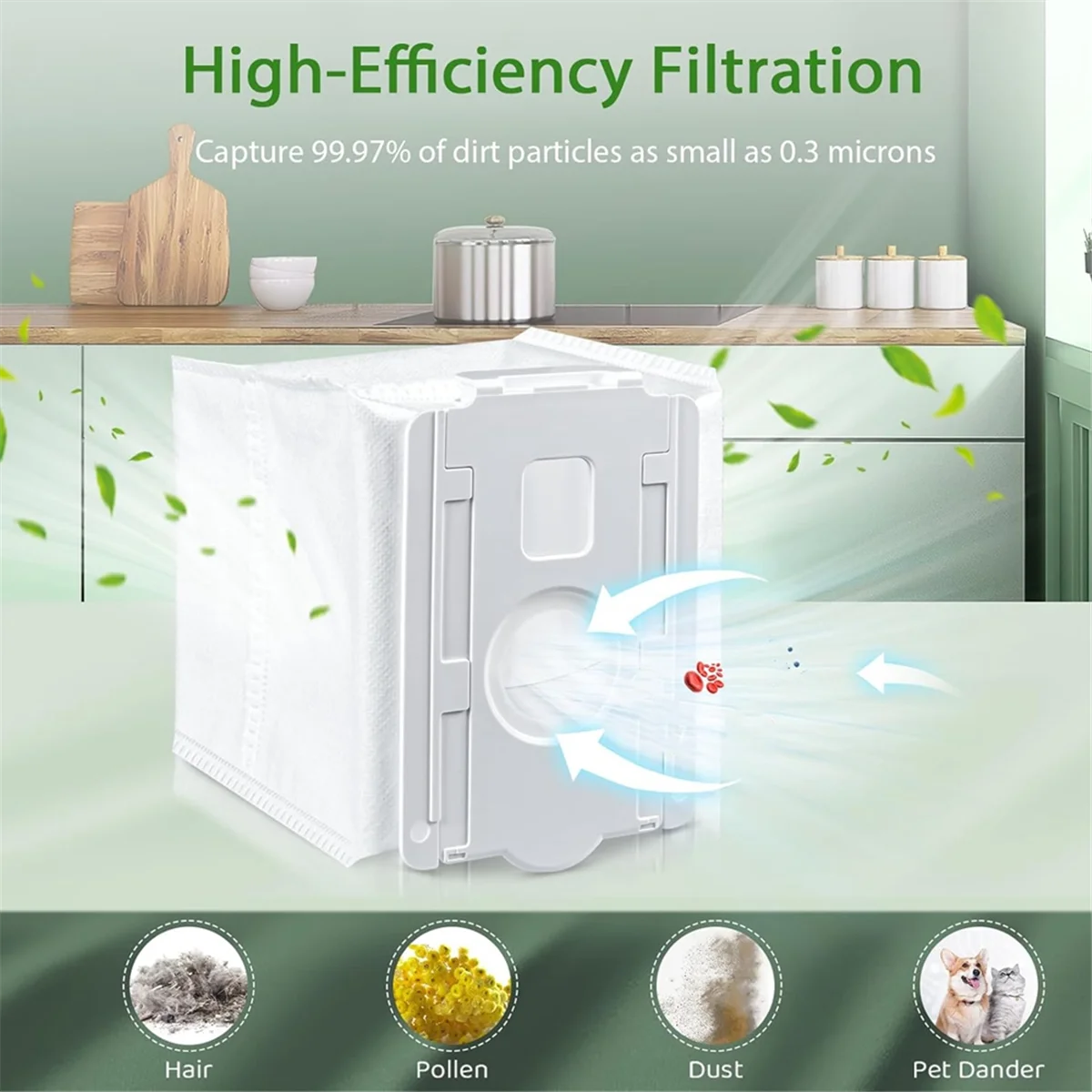 LG 코드제로 올인원 무선 청소기용 진공 먼지 봉투, 먼지 처리 진공 교체 가방