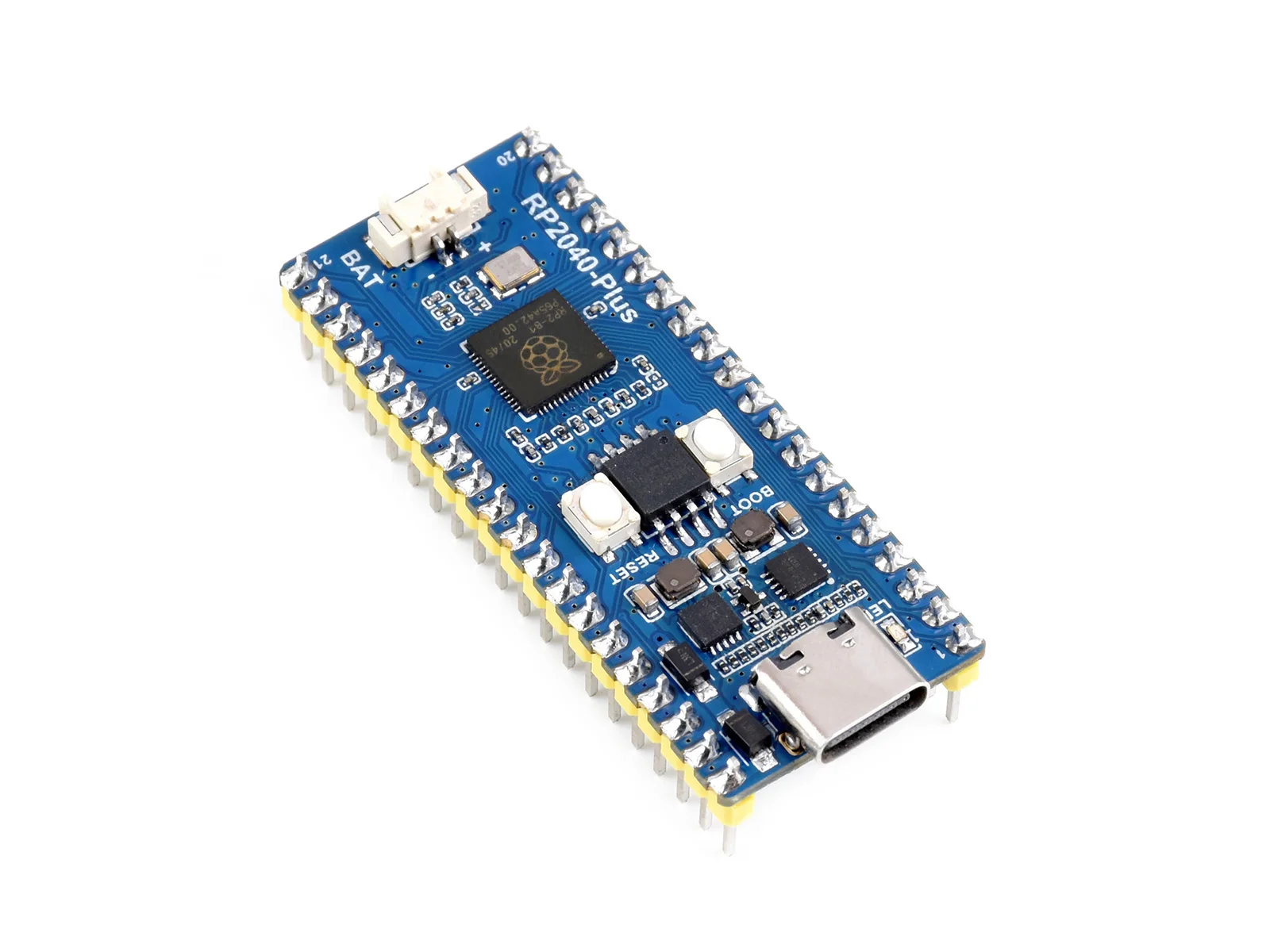Waveshare RP2040-Plus una placa MCU tipo Pico basada en Raspberry Pi MCU RP2040 Plus ver.