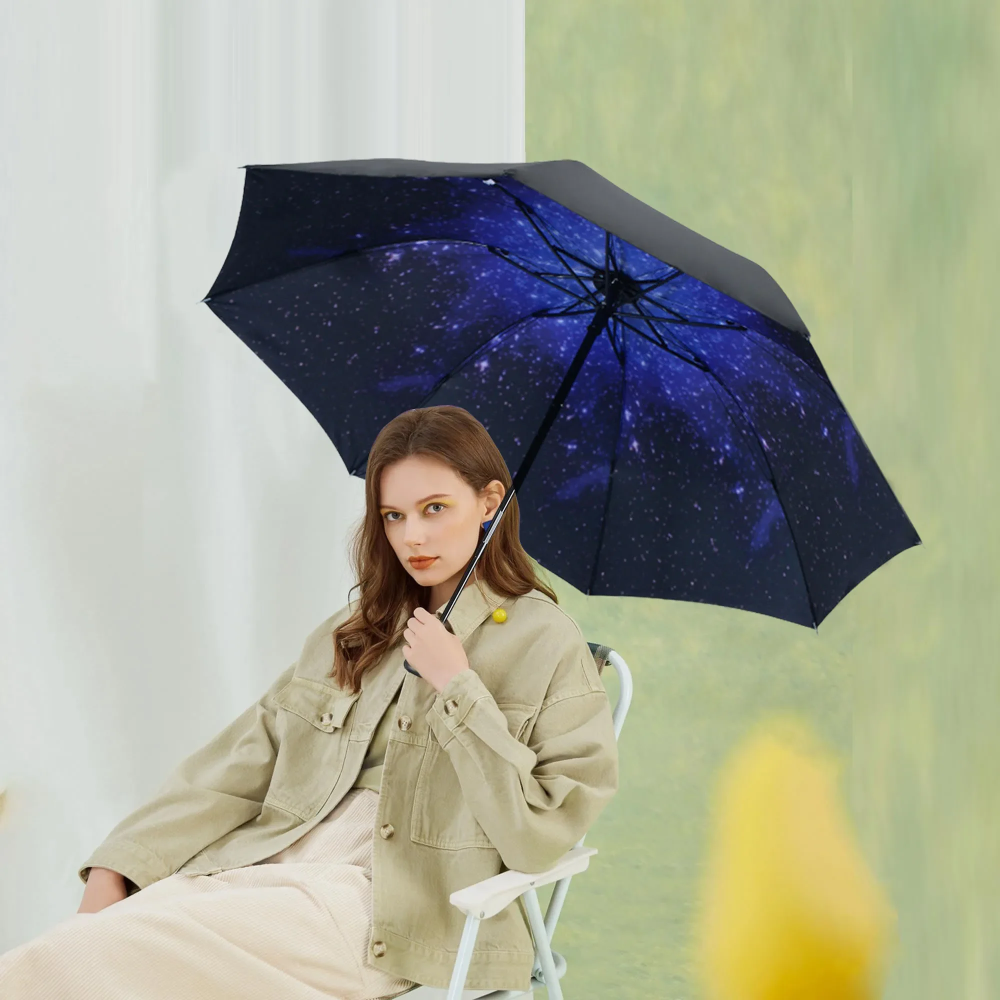 Compact Windproof UV Umbrella for Women Men Lightweight Automat Umbrella Sunny Rainy Umbrellas Waterproof Protable Travel Small