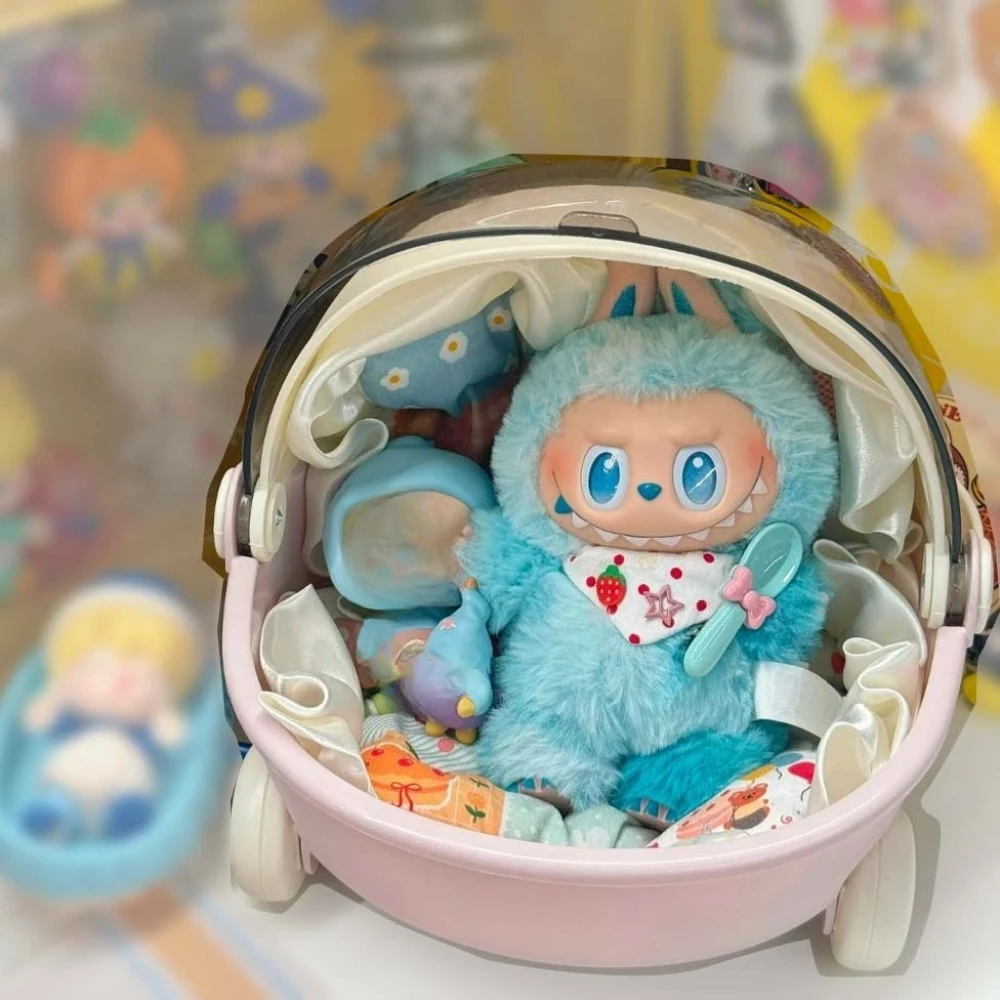 

3.0 Labubu аксессуары портативная ручная колыбель чехол для переноски с коробкой для хранения для куклы 10-17 см дорожное оборудование подарок