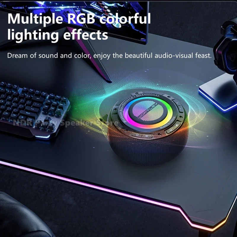 سمّاعات بلوتوث المنزل اللاسلكية الصغيرة الصوت في الهواء الطلق التخييم طبل مضخم الصوت الزائد U القرص كمبيوتر السيارة مكبرات الصوت عالية الجودة