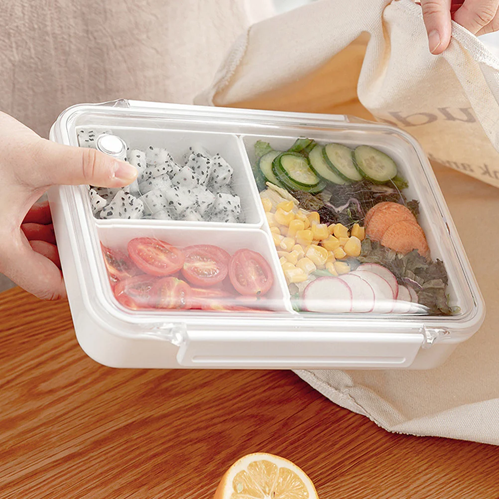 

Bento Lunch Box 1200Ml Large Capacity Portable Compartment Food Container Microwave Safe Reusable Plastic Storage For