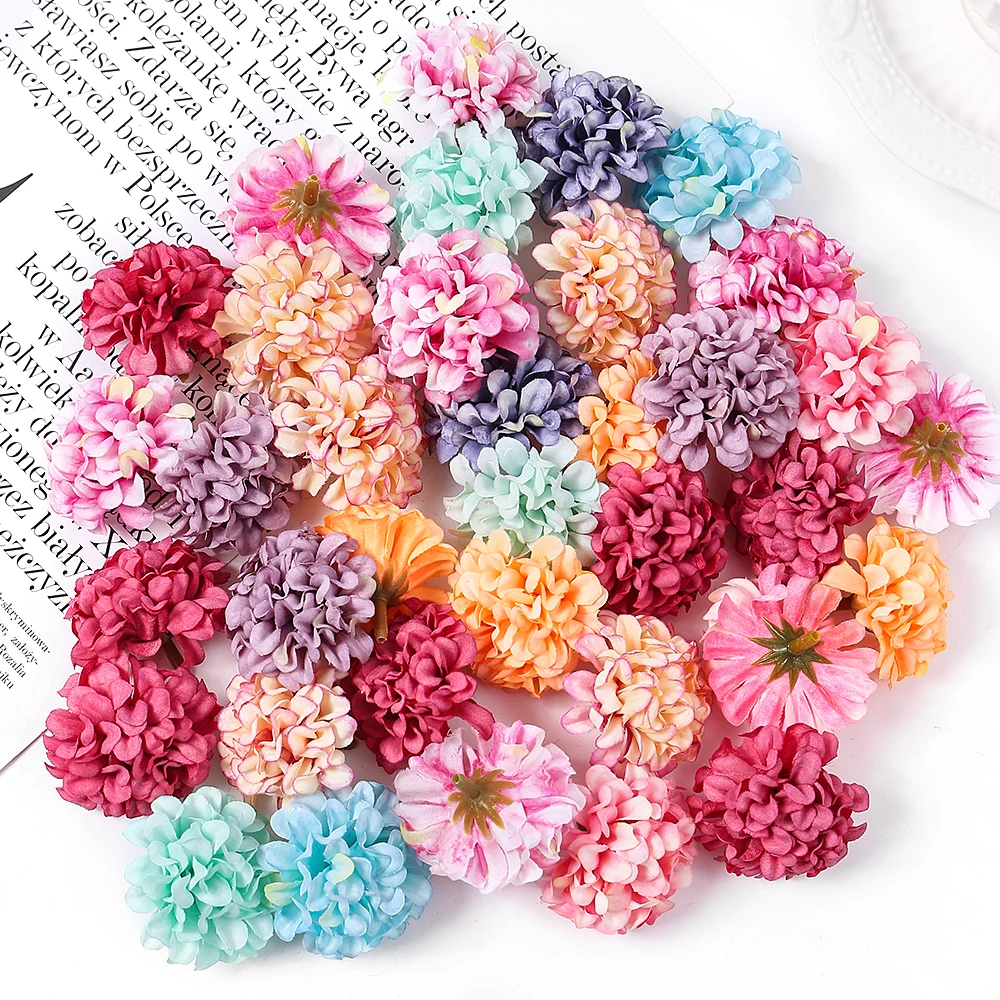 10/20/30 Stücke Hortensien Künstliche Blumen Köpfe 4 cm für Home Room Decor DIY Ehe Kranz Zubehör Braut Hochzeit Dekoration – Detail 10