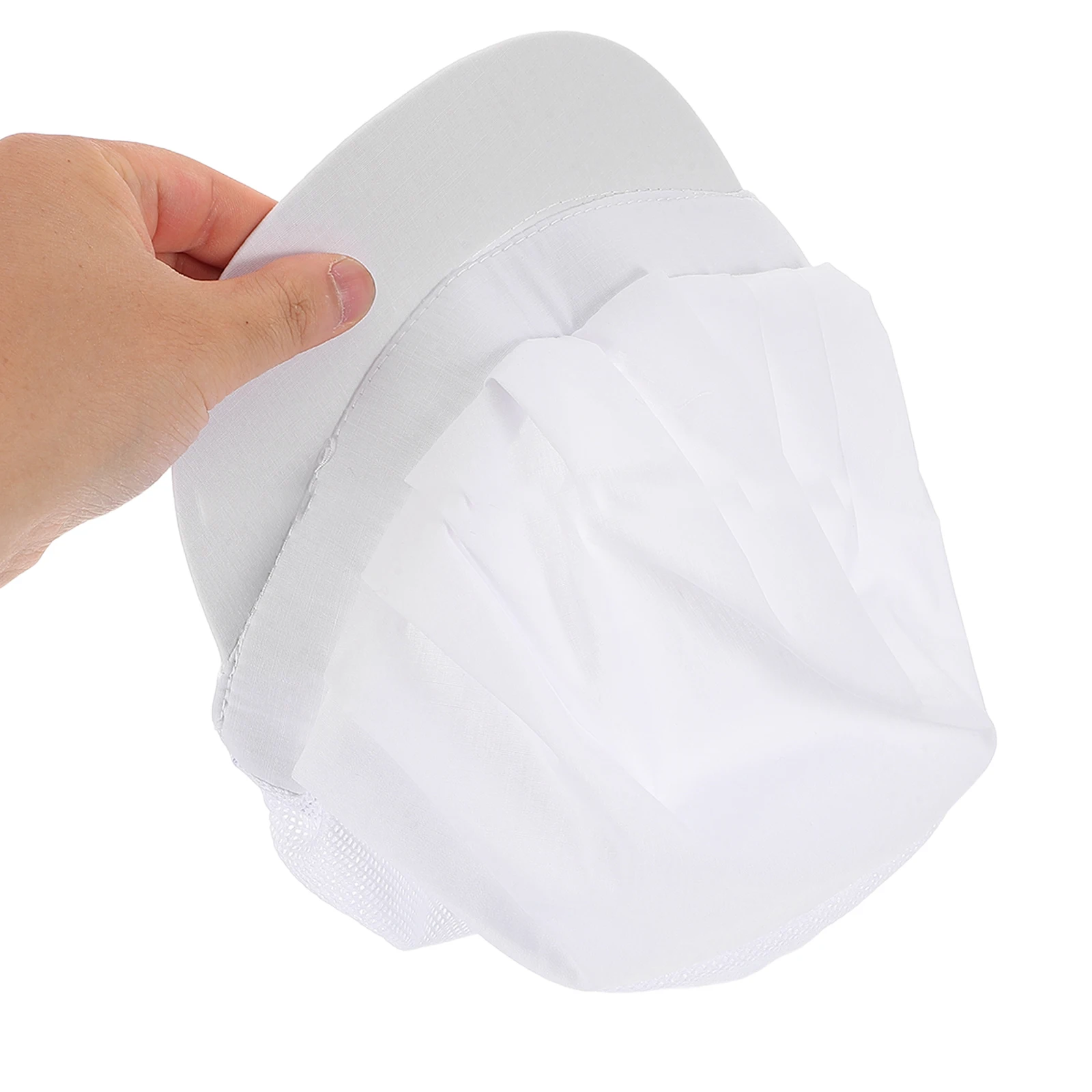 

4Pcs Chef Hat for Men Women Breathable Mesh Fabric Kitchen Cooking Cap Adjustable Fit Professional Bakers Work Hat Food Safe