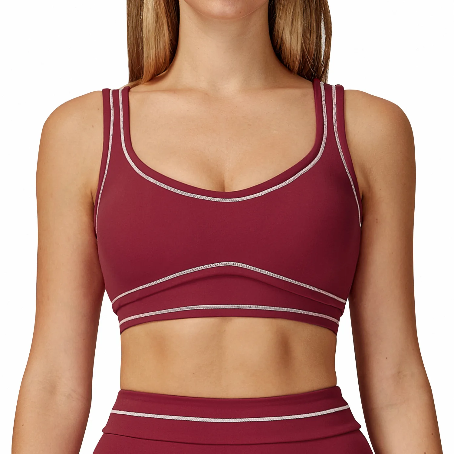 Maßgeschneiderter Logo-Yoga-BH – Yoga Fitness Logo Bewertung und Preis