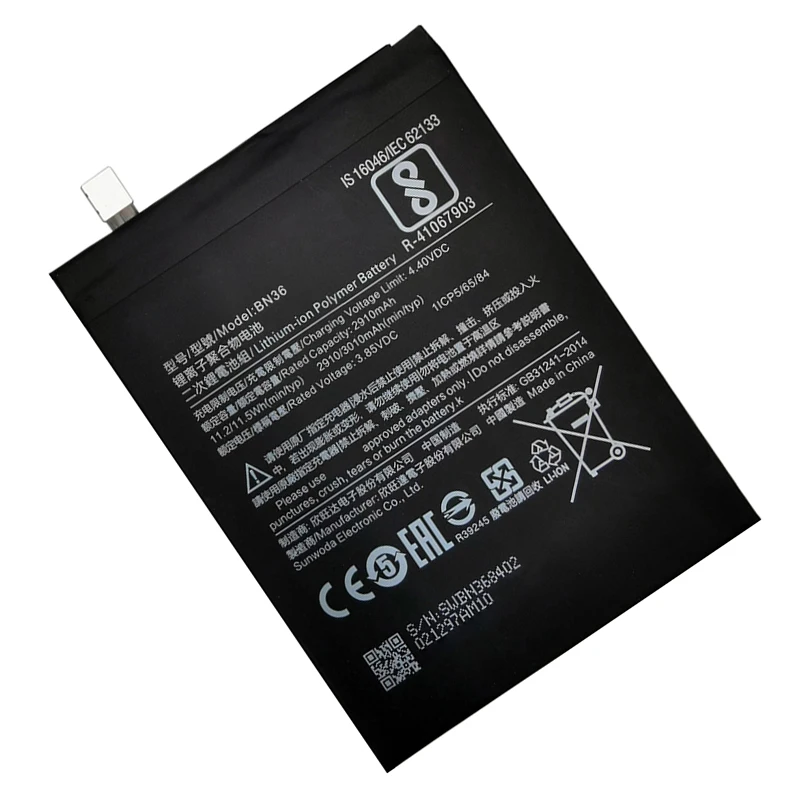 Batería 100% original BN36 de 3010mAh para Xiaomi Mi 6X, Mi A2, BN36, batería de repuesto de alta calidad + herramientas 2