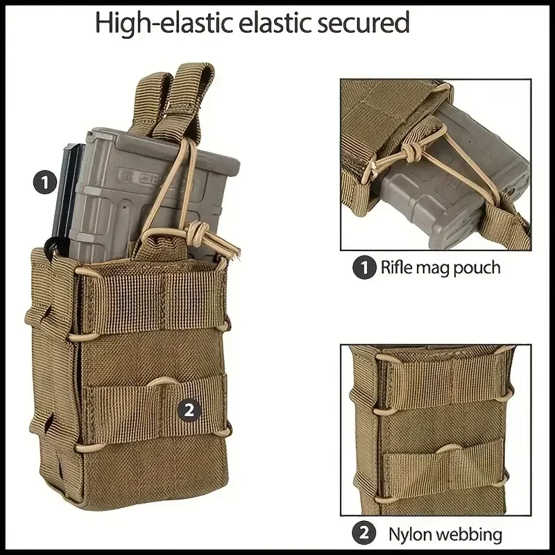 حقيبة مجلة مزدوجة من مولر 5.56 7.62 لمجلات M4، M16، AR15، G36، ملحقات خارجية EDC، حقيبة صدرية للصيد، حقيبة خصر