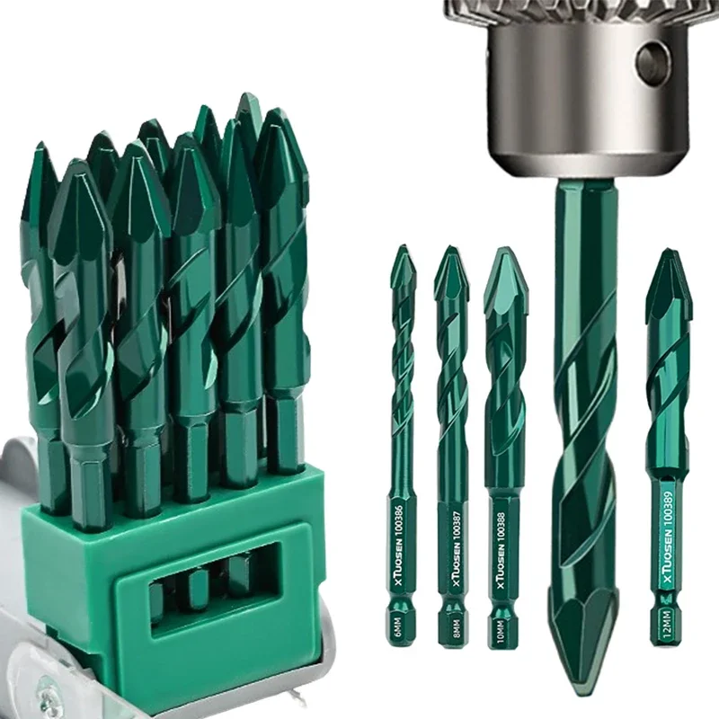 고경도 스큐 헤드 타일/유리/금속/목재 드릴링 도구용 전문 편심 드릴 비트 6-12mm 드릴 비트 세트