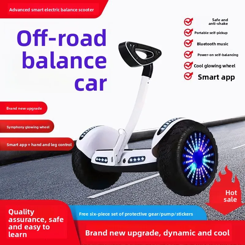 New Nail Thai Outdoor Electric Smart Self-Balancing Two-Wheel Scooter For Children Students Ages 6-12 10-15 Inch Parallel Wheels