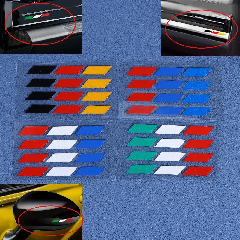 

Car Accessory Kit: Electric Vehicle Mirror Decor & Three-Color Body Stickers