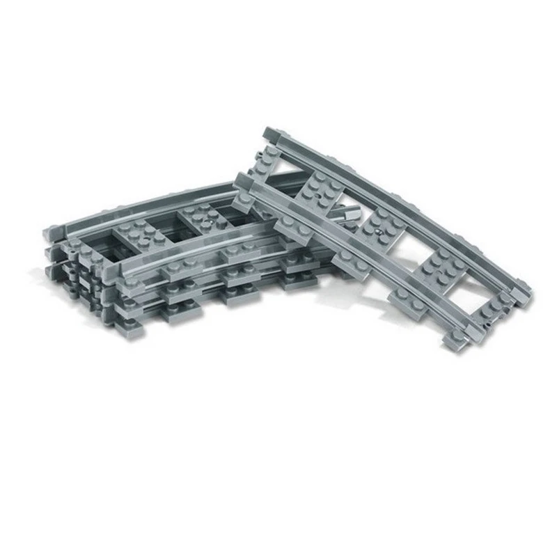 53400 قطعة من مكعبات البناء لسكة حديد المدينة، مسارات منحنية ناعمة، ألعاب سكك حديدية إبداعية بتحكم عن بعد