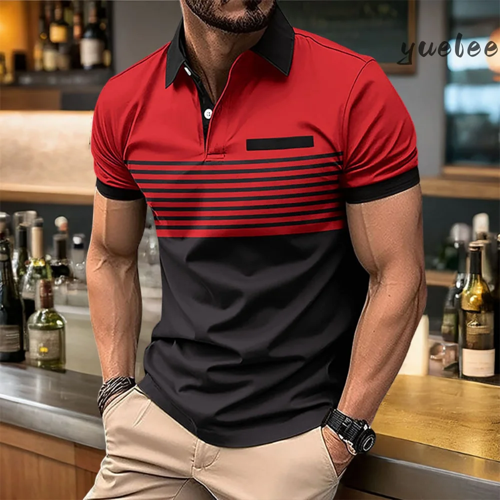 3D Printed Men Polo Shirt Summer Fashion Breathable Men's Top Trendy Versatile Men Short Sleeved Trendy Simple Men Polo T-Shirt