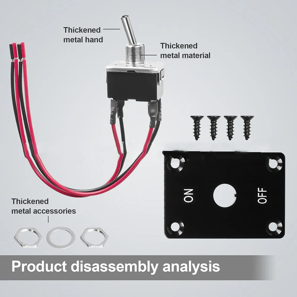 Interruptor basculante de enganche ONOff DPST de 4 pines con construcción robusta y características impermeables para una operación confiable
