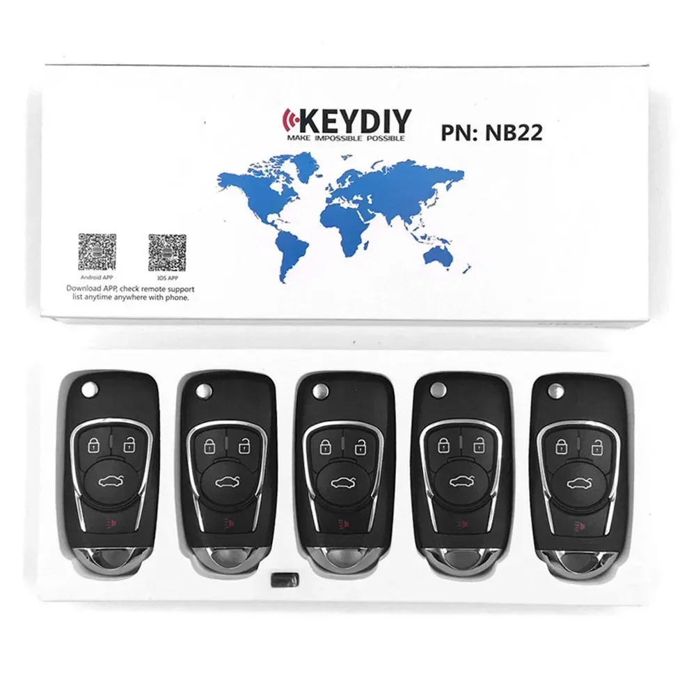 5szt KEYDIY KD NB22 Wielofunkcyjny klucz zdalny NB Series NB22-3 NB22-4 Klucz samochodowy do MINI KD/KD-X2 /KD-MAX KD MAX Key Programmer