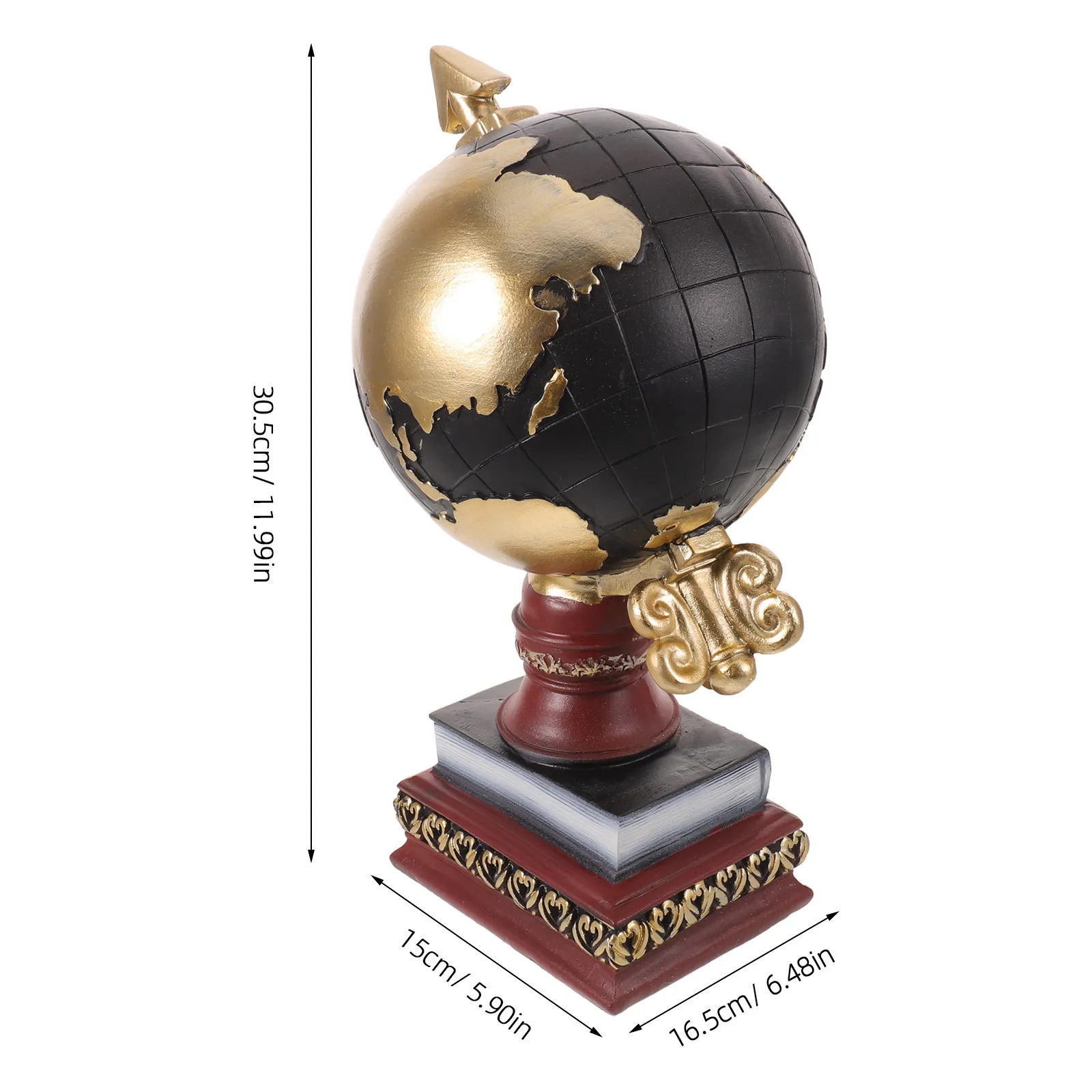 High Resolution Rotating Earth Globe with Illuminated Night Mode Detailed Country Borders Oceans for School Home Office Learning