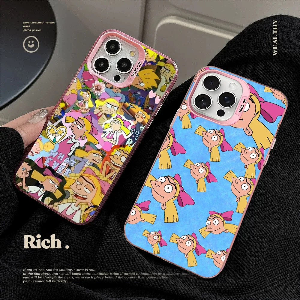 

Hey Arnold Phone Case For iPhone 16 15 14 13 12 11 Pro Max X XR XSMAX 8 7 Plus Matte Shockproof Back Cover