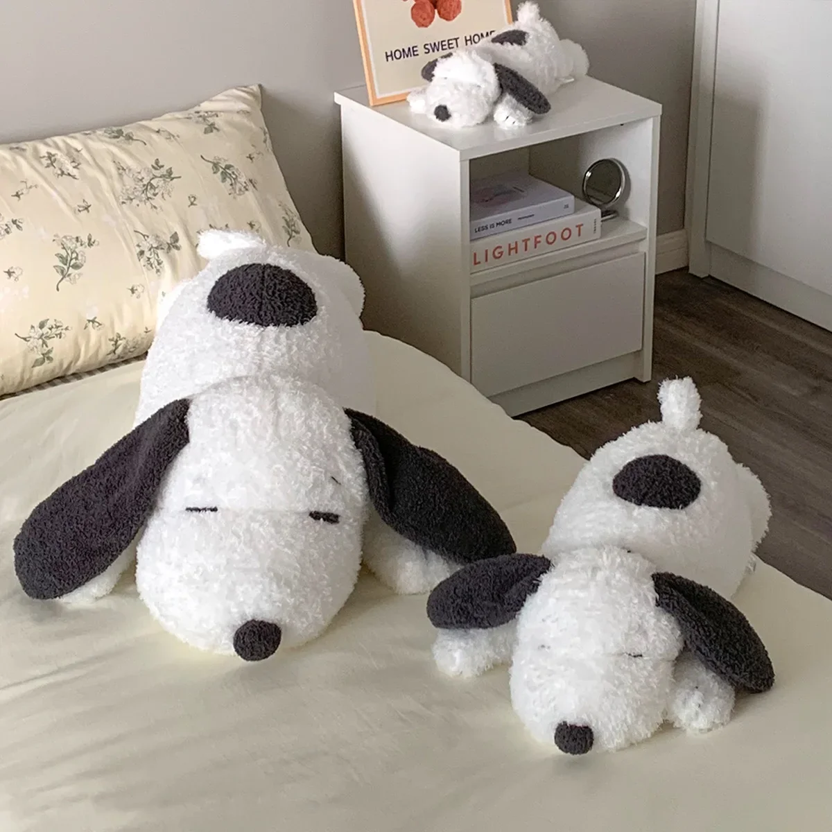 سنوبي ألعاب من نسيج مخملي حجم كبير سنوبي محشوة دمية لعبة أطفال سنوبي بلوشيز وسادة كلب جرو ديكور المنزل فتاة هدية