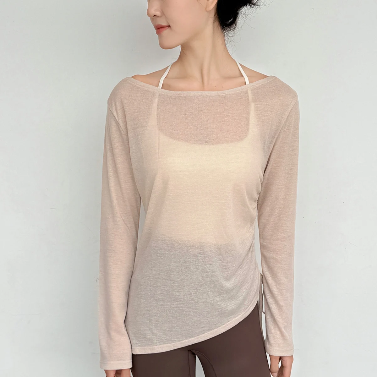 Damen Outdoor-Sportshirt Yoga-Bekleidung Fitness-T-Shirt Lauf-Yoga-Bekleidung Workout-Top Damen-Sportbekleidung Workout-Tops T-Shirt – Detail 9