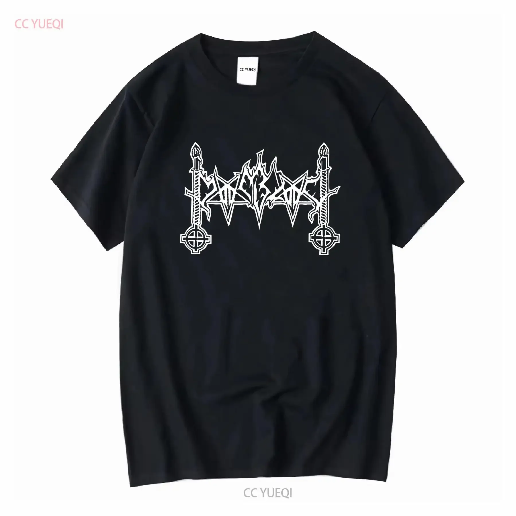 Stock de la UE Moonblood Black Metal Band Logo camiseta varios colores manga larga o corta vintage lavado Unisex gráfico estirado