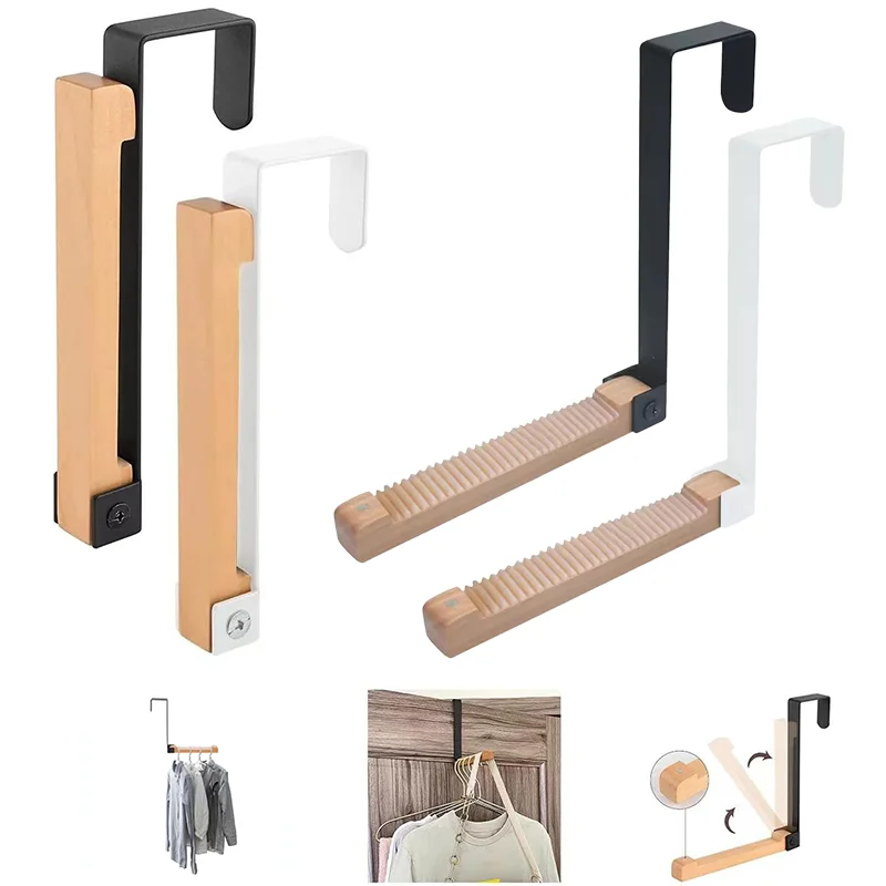 Storage Hook Minimalist Solid Wooden Punch-free Practical Multifunctional Wall Shelf Hooks Key Rack Nail-free Wall Hanging Hook