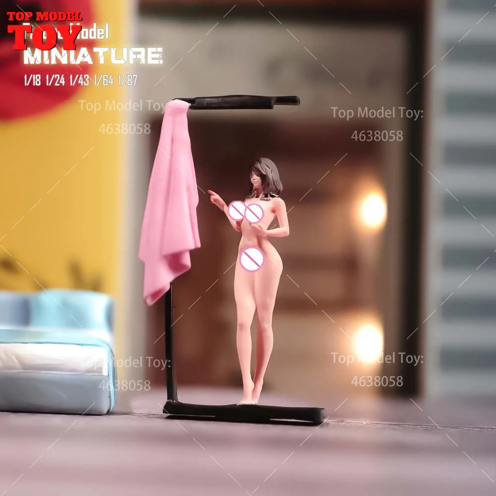 Bemalte Miniaturen 1/18 1/24 1/64 1/43 1/87 Badewelle Schönheit Mädchen weibliche Szene Figur Puppe unbemalt Modell für Auto Fahrzeuge