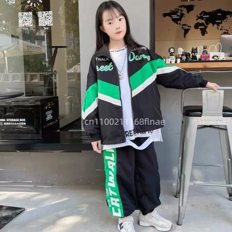 Costumi per spettacoli di danza di strada per bambini, set hip-hop per ragazzi, abbigliamento per ragazze, costumi di danza jazz, abiti per sfilate di moda