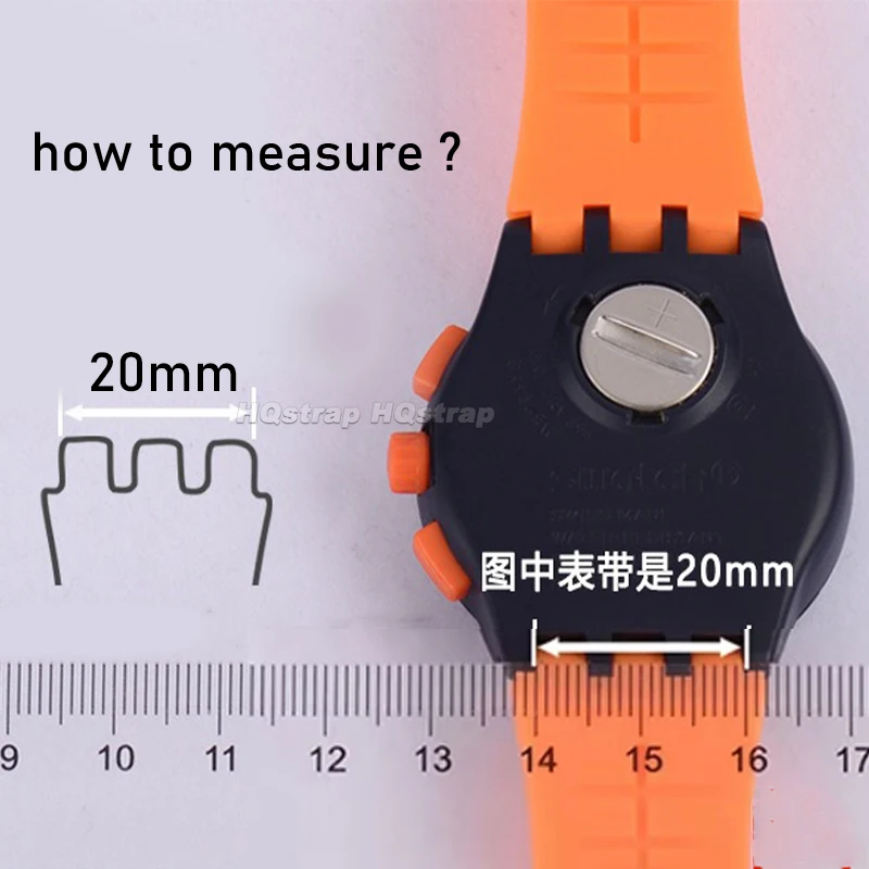 16mm 17mm 19mm Silicone Strap for Swatch Watchbands Rubber Waterproof Brcaelet Jelly Color Wristband Soft Sport Universal Band
