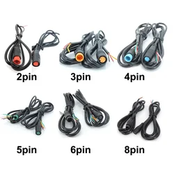 9mm M8 waterproof 2 3 4 5 6 8 Pin Electric Bicycle Joint Plug Connector Scooter Brake Cable Signal Sensor For Ebike Bafang wire