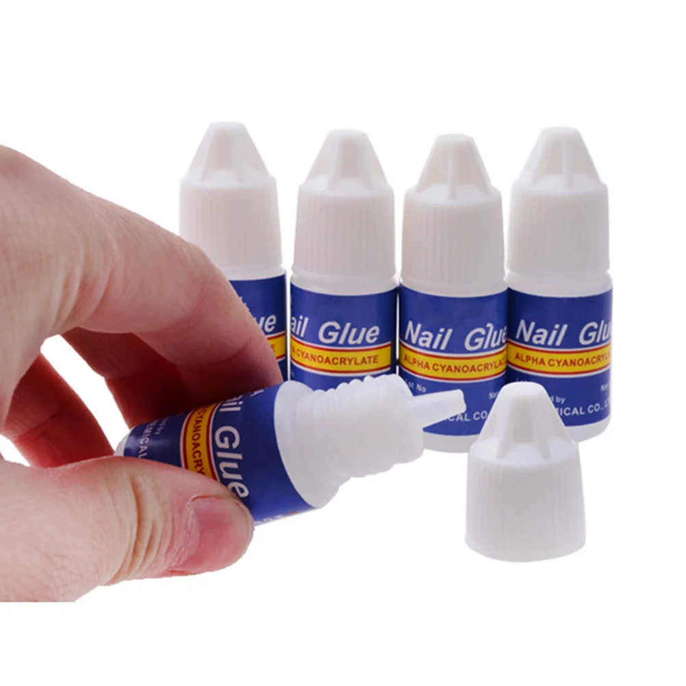 4 pezzi 3G colla per unghie per unghie acriliche adesivo forte strass punte finte strumento per manicure inodore professionale